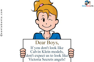Dear Boys You Don Look Like