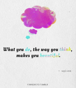 uglies quote- scott westerfeld. I cant remember if shay or david said ...