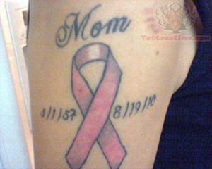 Breast Cancer Memorial Tattoo Neck