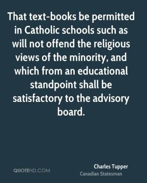 Charles Tupper - That text-books be permitted in Catholic schools such ...