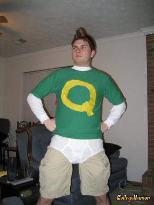 Quail Man costume at Walloween (winter+halloween)