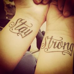 Staying Strong Tattoo Quotes My new tattoo stay strong on wrist.
