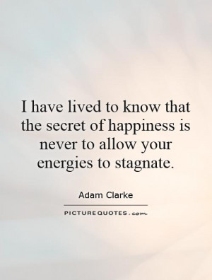 ... is never to allow your energies to stagnate. Picture Quote #1