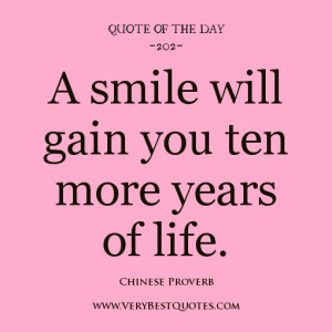 Quote Of The Day: A smile