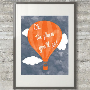 Oh The Places You'll Go Nursery Art by PrintsAndPrintables on Etsy, $5 ...