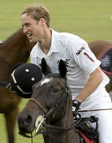 Prince William playing polo in 2007.