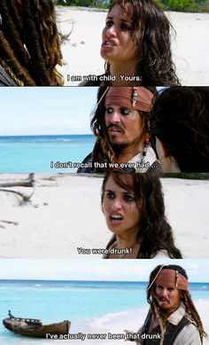 can't believe that, Captain Jack Sparrow -- Johnny Depp and Penelope ...