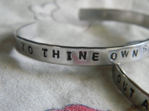 To Thine Own Self Be True bracelet