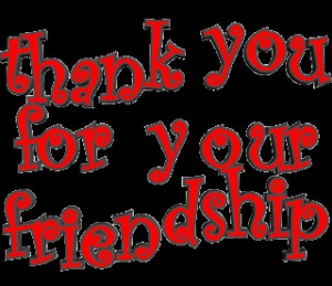 Thank you for your friendship Animated