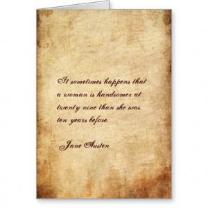 Jane Austen Quote Birthday Card CUSTOMIZED