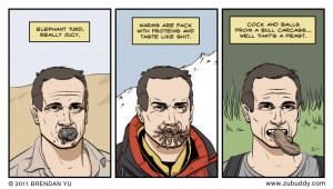 Bear Grylls Eating in the Wild