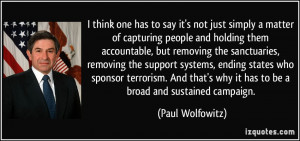 think one has to say it's not just simply a matter of capturing people ...