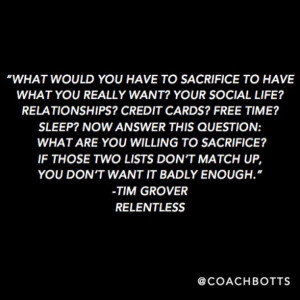 ... Stay tuned! #timgrover #motivation #quotes #dreams #sacrifice #ncaa #