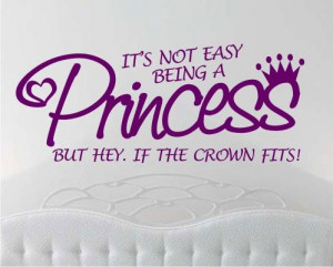 Details about WALL STICKER ART QUOTE Princess Childrens Girls Bedroom