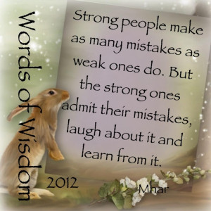 Strong people make mistakes