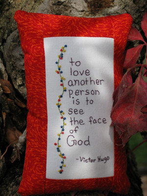 Victor Hugo Quote Hand Embroidered Tuck Pillow by LaughRabbitJr, $18 ...