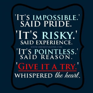 Give it a try quotes do the impossible quotes risk quotes best ...