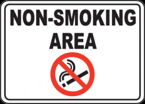 Non Smoking Area Engraved Sign