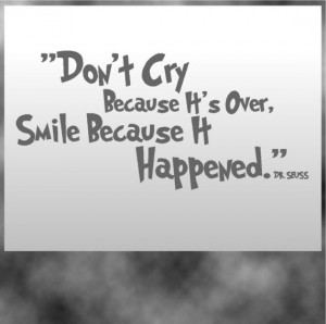 Dr.Seuss Don't Cry Wall Quotes Words Lettering Decals Stickers Sayings