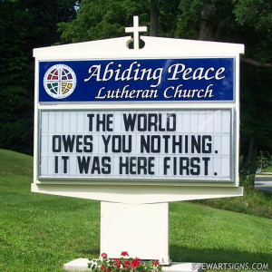 Church Sign for Abiding Peace Lutheran Church - Photo #2535