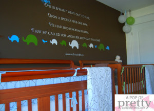 Twin Boy Nursery Decor – Custom Wall Quote