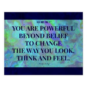 YOU are Powerful: #Fitness #Quote Poster in Blue Paint