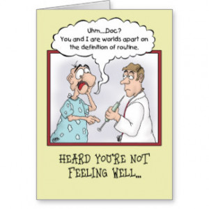Funny Get Well Cards: Routine Shot