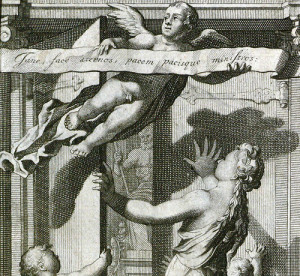 Hugo Grotius - De jure belli ac pacis libri tres (1704). Detail.