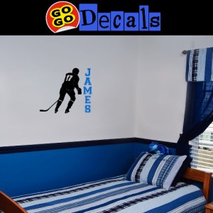 Details about Hockey player wall decals,vinyl youth Hockey wall ...