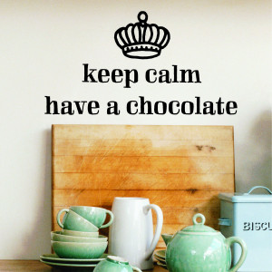 Keep Calm Chocolate Wall Quotes™ Decal