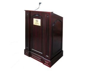 wooden podium