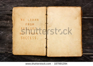paper background with . Life quote with blank page for image or text ...