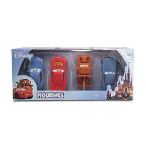 ... Disney Cars Themed 4 Pack Playset (Lightning McQueen, Mater, Finn