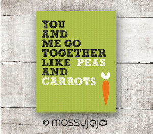 Peas and Carrots Kitchen Art You and Me Wall art Kitchen decor Home ...