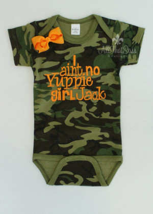Girls Duck Dynasty Baby Camo Bodysuit with Bow - Creeper - Embroidered ...