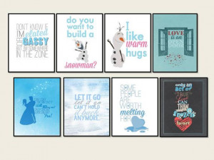 all eight frozen quotes posters.. digital files straight to your inbox ...