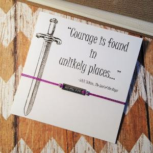 Courage Charm Bracelet | Lord of the Rings Inspired | Tolkien Quote by ...