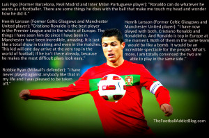 ... Quotes on Real Madrid and Manchester United Legend Cristiano Ronaldo