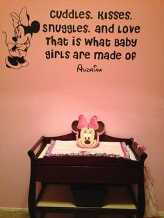 Disney Minnie Mouse custom wall quote decal. Minnie is the QUEEN Bee ...