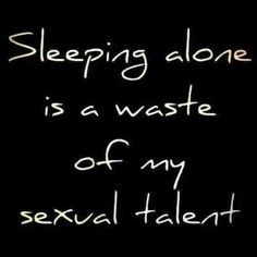 Sleeping alone quote