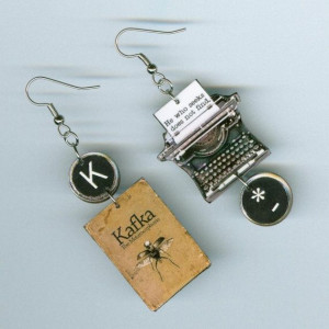 Metamorphosis Earrings Franz KAFKA Vintage Typewriter Literary Quote ...