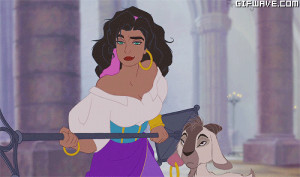 Gif Disney cabra esmeralda gitana phoebus