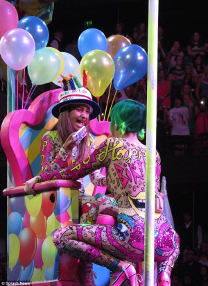Party girls: Katy Perry helped a young fan celebrate her special day ...