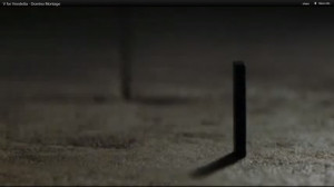 for Vendetta, Use of Juxtaposition in the Domino Montage