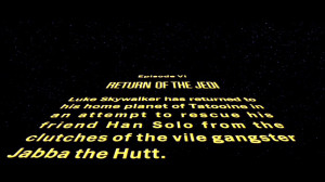 Return of the Jedi introductory text.