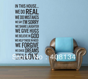 ... rules we do real home sticker we do in this house family we do love
