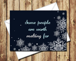 PRINTED Frozen Disney Quote- Printable Greeting Card - Snow - 5 x 7 ...