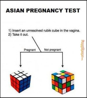 Funny memes – [Asian pregnancy test]