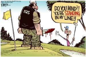 Obama Isis Golf (Cartoon)