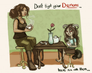 Don't fight your demons by WolfSkullJack